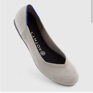 Rothy's The Flat Round Toe Ballet Slip-On Flax Gray Size 8