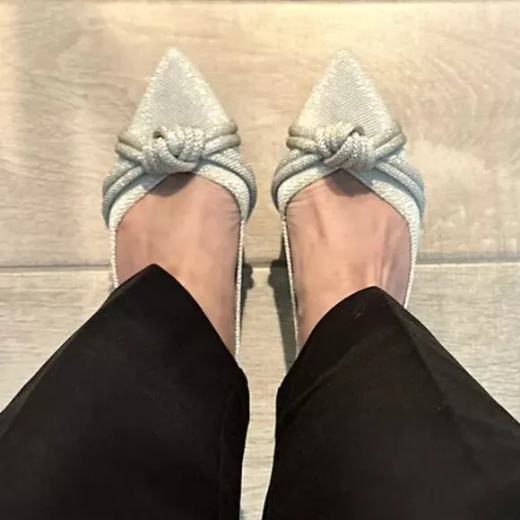 Rothy's The Knot Point II Diamond Metallic Brand New Size 11.5 Machine Washable