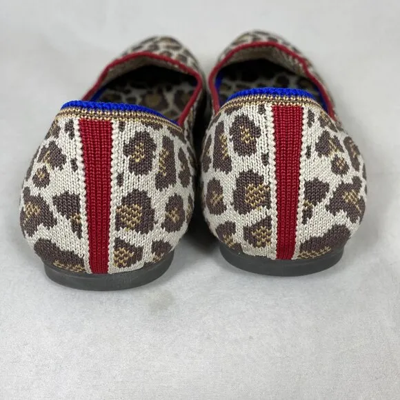 Rothy's The Loafer Flats *Mocha Spot* Leopard Animal Print Sz 8