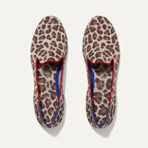 Rothy's The Loafer Flats *Mocha Spot* Leopard Animal Print Sz 8