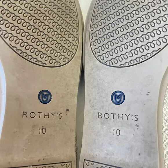 Rothy’s The Loafer Linen Double Stitch Flats size 10
