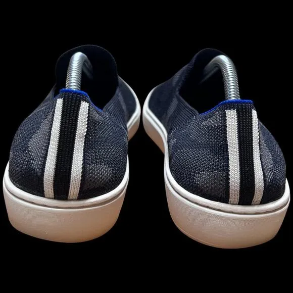 ROTHY'S The Original Slip On Sneaker Women's Sz 8.5 Black Grey Camo Knit Flats