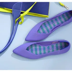 Rothy's The Point In Periwinkle Womens Size 9 Slip On Knit Pointed Toe Shoes