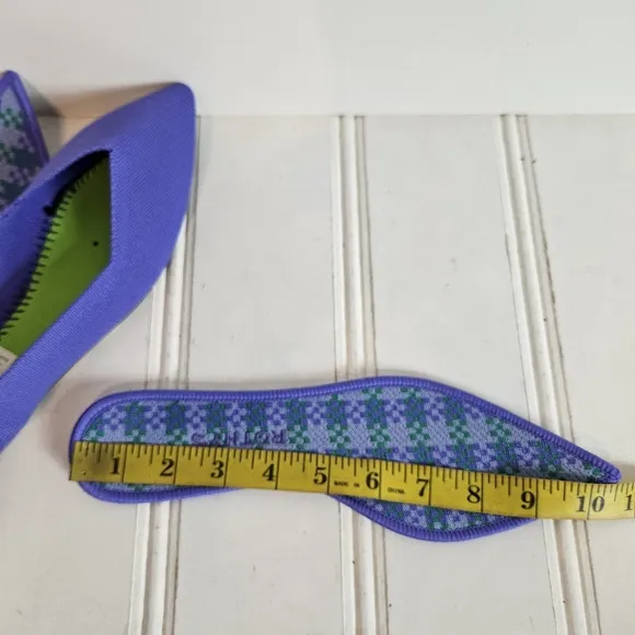 Rothy's The Point In Periwinkle Womens Size 9 Slip On Knit Pointed Toe Shoes