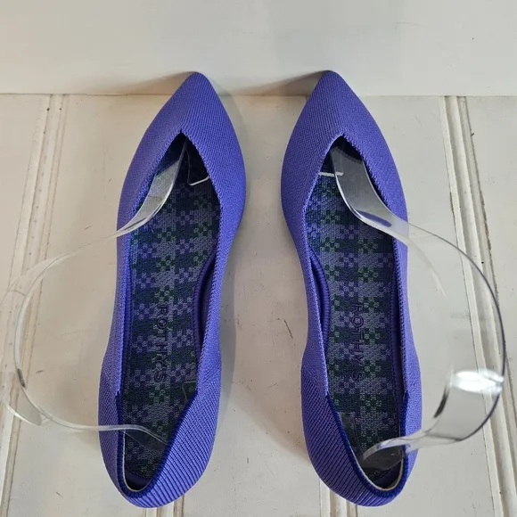 Rothy's The Point In Periwinkle Womens Size 9 Slip On Knit Pointed Toe Shoes