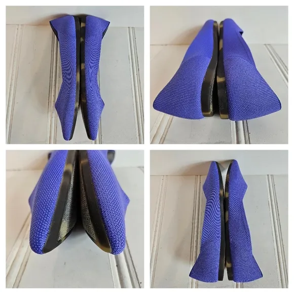 Rothy's The Point In Periwinkle Womens Size 9 Slip On Knit Pointed Toe Shoes