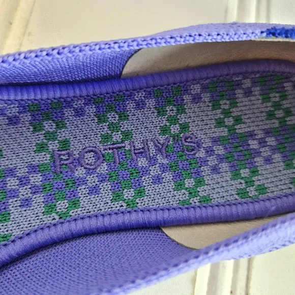 Rothy's The Point In Periwinkle Womens Size 9 Slip On Knit Pointed Toe Shoes