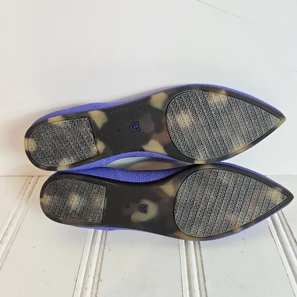 Rothy's The Point In Periwinkle Womens Size 9 Slip On Knit Pointed Toe Shoes