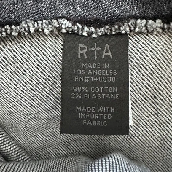 RTA Diavolina Size 26 Skinny Jeans in Washed GreyRTA