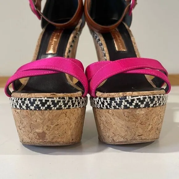 Rupert Sanderson Wedge/Platform Sandals Size 38.5