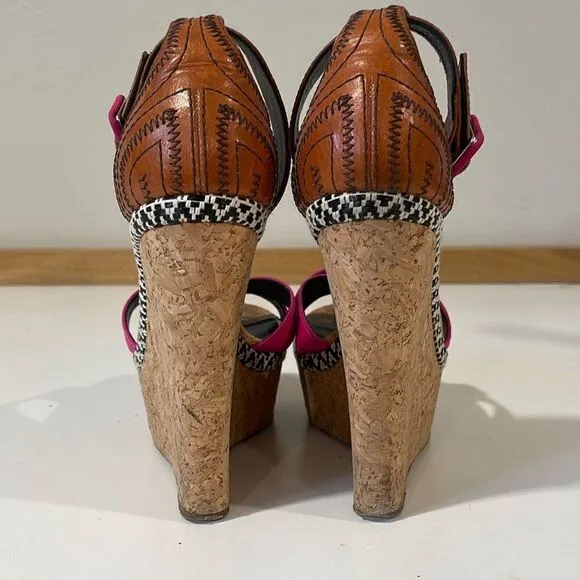 Rupert Sanderson Wedge/Platform Sandals Size 38.5