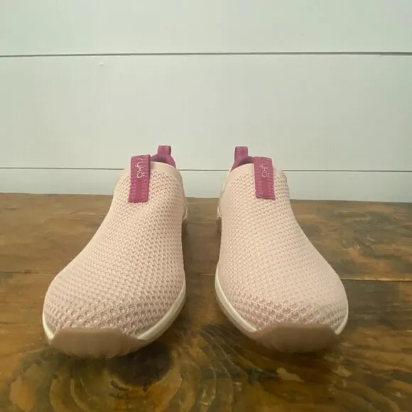 Ryka Echo Ease Trail Pink Knit Slip On Comfort Walking Sneakers, Size 7.5