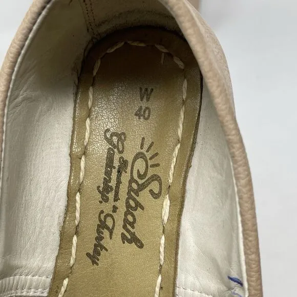 Sabah Loafers Shoes Womens 8.5 - 9 EU 40 Khaki Tan Nude 2 Tone Leather Slip On