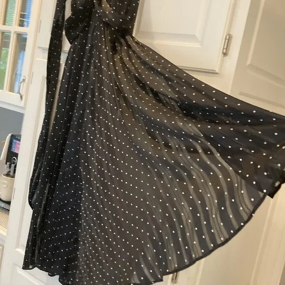 Sachin &amp; Babi x Anthropologie halter neck fit &amp; flare polkadot midi dress size 4