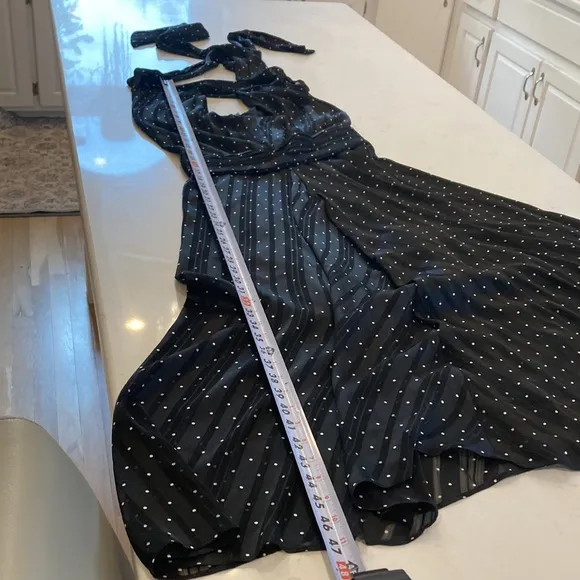 Sachin &amp; Babi x Anthropologie halter neck fit &amp; flare polkadot midi dress size 4