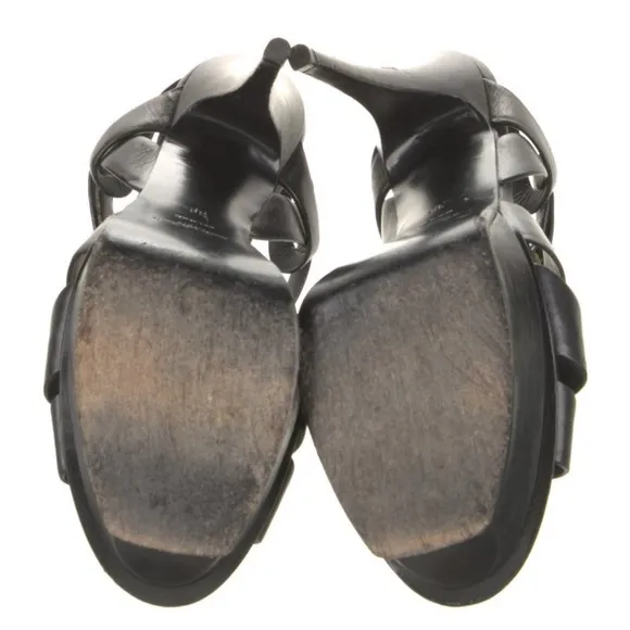 Saint Laurent Leather T-Strap Sandals