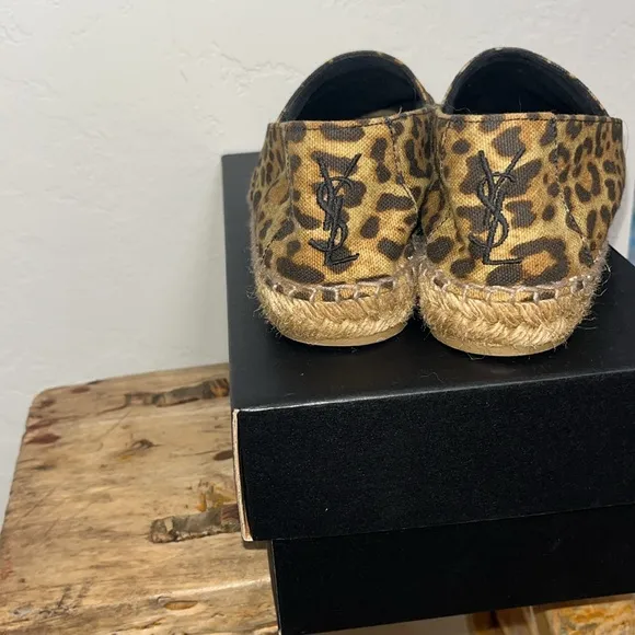 Saint Laurent Leopard Print Espadrilles