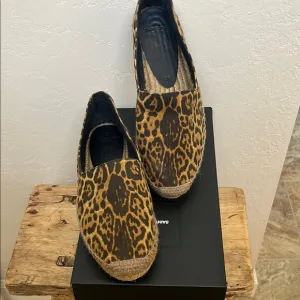 Saint Laurent Leopard Print Espadrilles