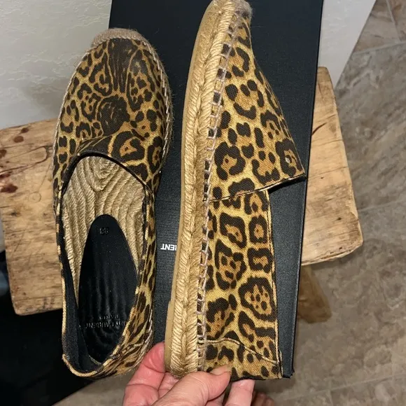 Saint Laurent Leopard Print Espadrilles
