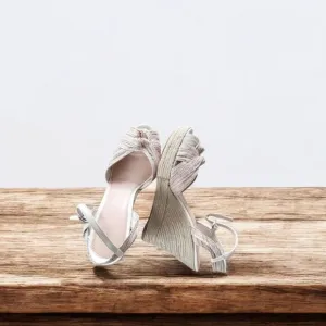 Saks fifth Avenue Espadrille Knot Wedge Sandals Size 8.5M