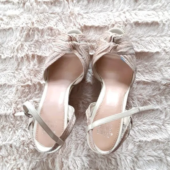 Saks fifth Avenue Espadrille Knot Wedge Sandals Size 8.5M