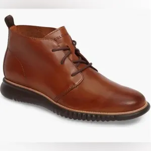 SALE🎉Cole Haan Brown Chukka Boots with Leather Finish