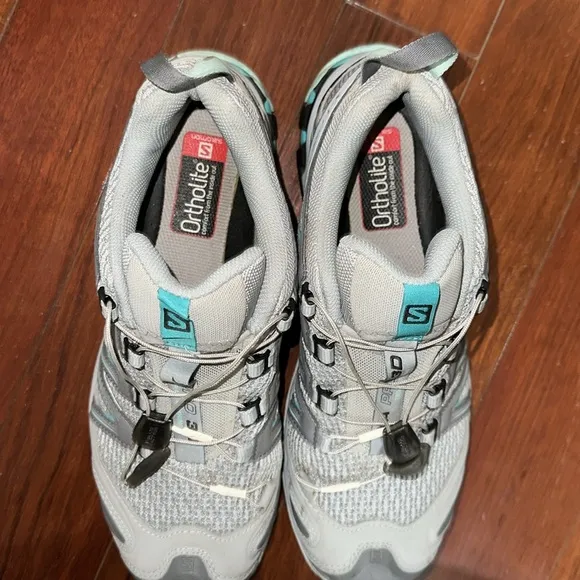 SALOMON 9 GRAY TEAL XA PRO 3D Trail Running Sneakers