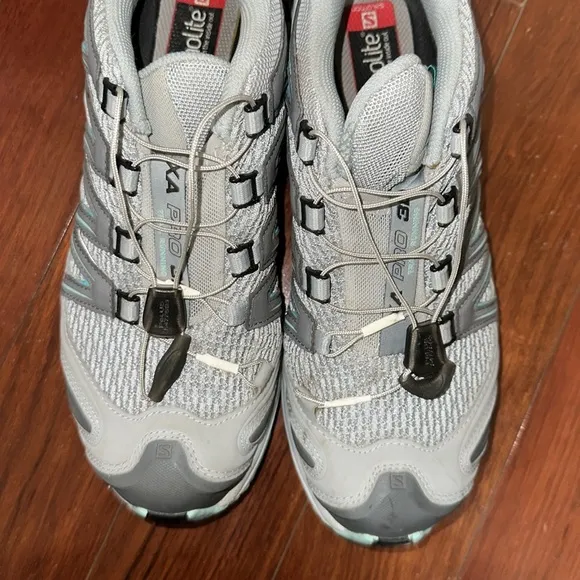 SALOMON 9 GRAY TEAL XA PRO 3D Trail Running Sneakers