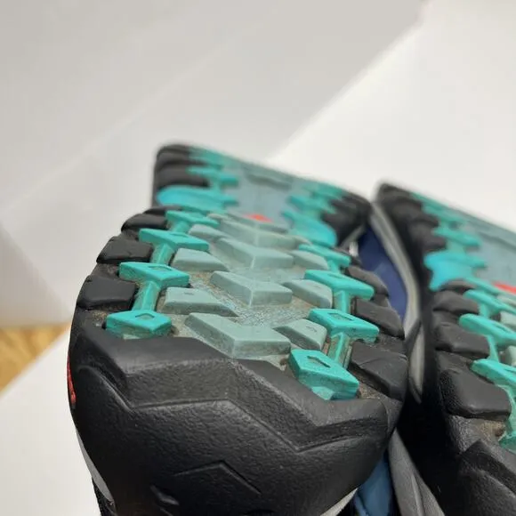 Salomon Ellipse Aero Blue/Gray Green Hiking Trail Shoes Sneakers Women’s Size 8