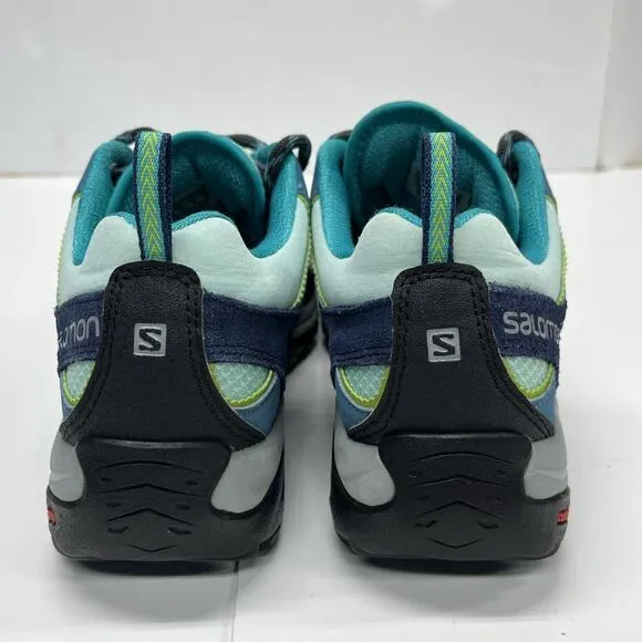 Salomon Ellipse Aero Blue/Gray Green Hiking Trail Shoes Sneakers Women’s Size 8