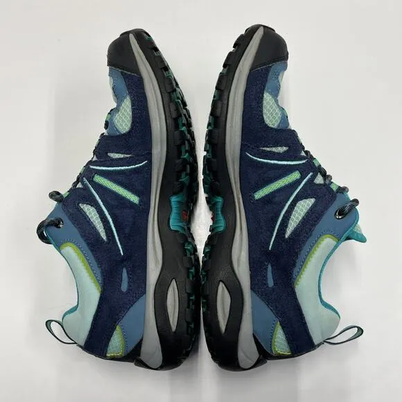 Salomon Ellipse Aero Blue/Gray Green Hiking Trail Shoes Sneakers Women’s Size 8