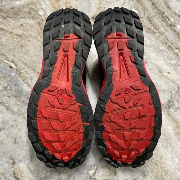 Salomon Sense Ride 4 Black Red Men's Trail Running Shoes Sneakers Goji Berry