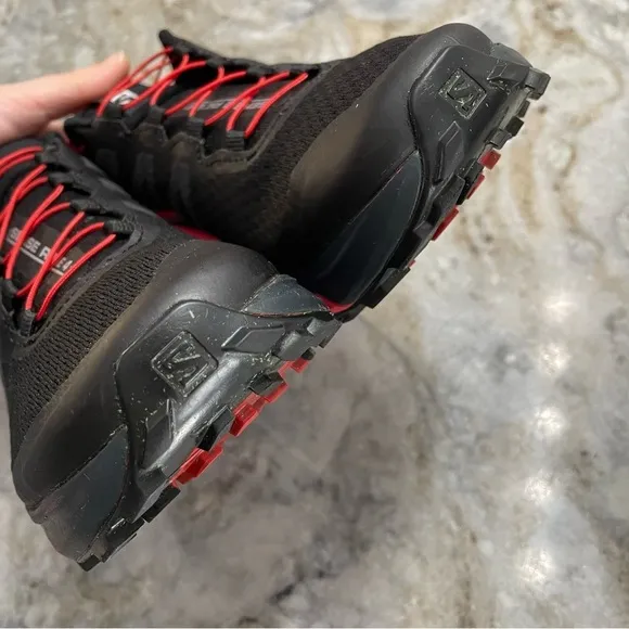 Salomon Sense Ride 4 Black Red Men's Trail Running Shoes Sneakers Goji Berry