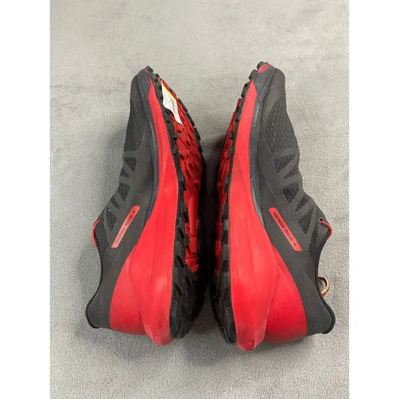 Salomon Shoes Men 8 Black Red  Sense Ride 4 Ortholite Trail Run Sneakers Train