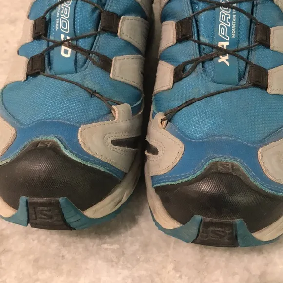 Salomon XA pro 3D Shoes Womens 9.5 Fog Blue Sneakers Trail Running 379274 Hiking