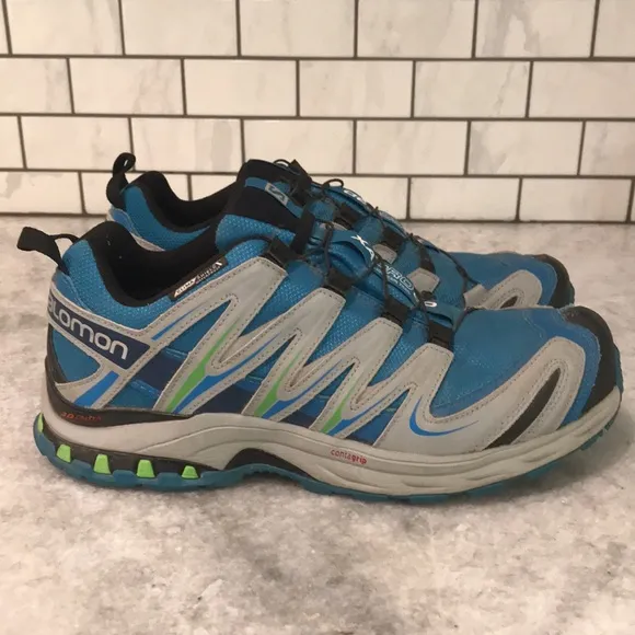 Salomon XA pro 3D Shoes Womens 9.5 Fog Blue Sneakers Trail Running 379274 Hiking