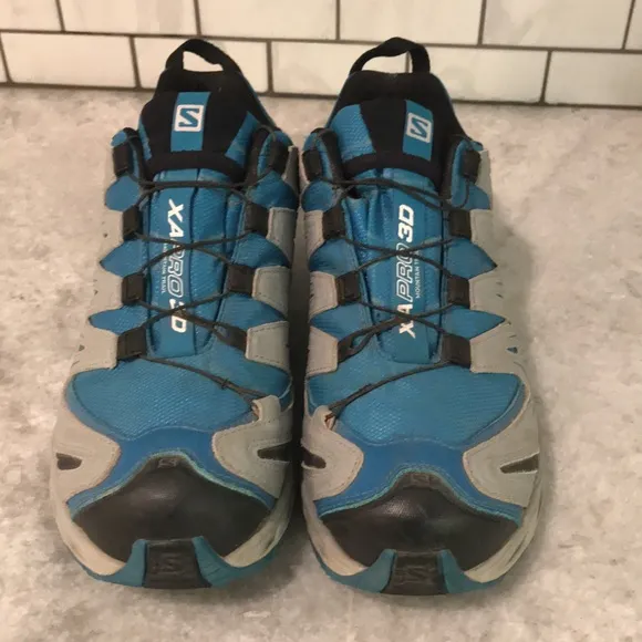 Salomon XA pro 3D Shoes Womens 9.5 Fog Blue Sneakers Trail Running 379274 Hiking
