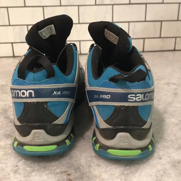 Salomon XA pro 3D Shoes Womens 9.5 Fog Blue Sneakers Trail Running 379274 Hiking