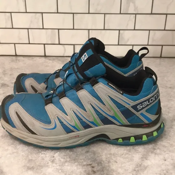 Salomon XA pro 3D Shoes Womens 9.5 Fog Blue Sneakers Trail Running 379274 Hiking