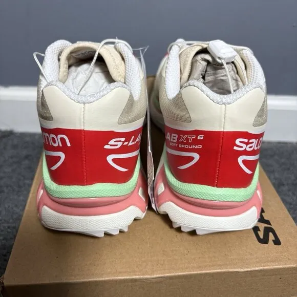 SALOMON XT-6 Trail Running Sneakers Womens 10.5/Mens 9.5 Shortbread/Poppy 472933