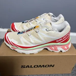 SALOMON XT-6 Trail Running Sneakers Womens 11/Mens 10 Shortbread/Poppy 472933