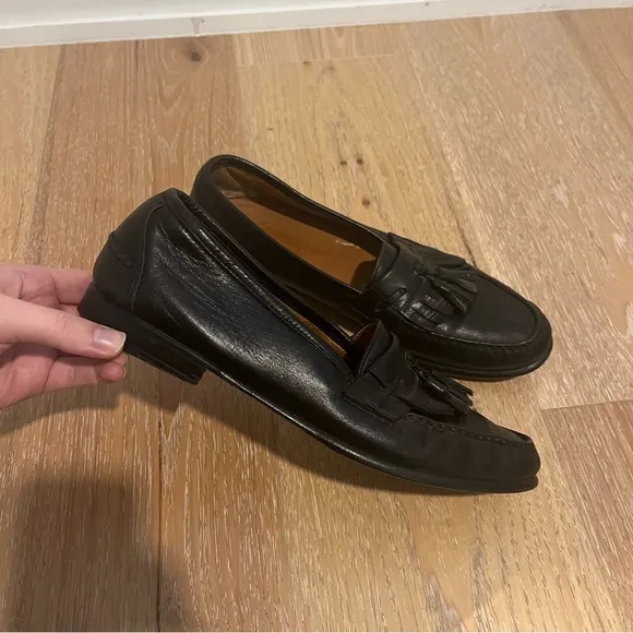 Salvatore Ferragamo Black Tassel Loafers