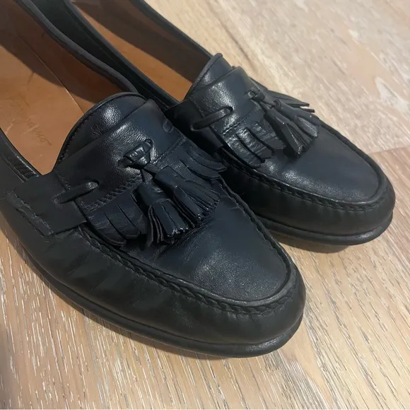 Salvatore Ferragamo Black Tassel Loafers