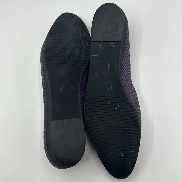 Salvatore Ferragamo Botique Vintage Ballet Flats - Purple Snakeskin Style