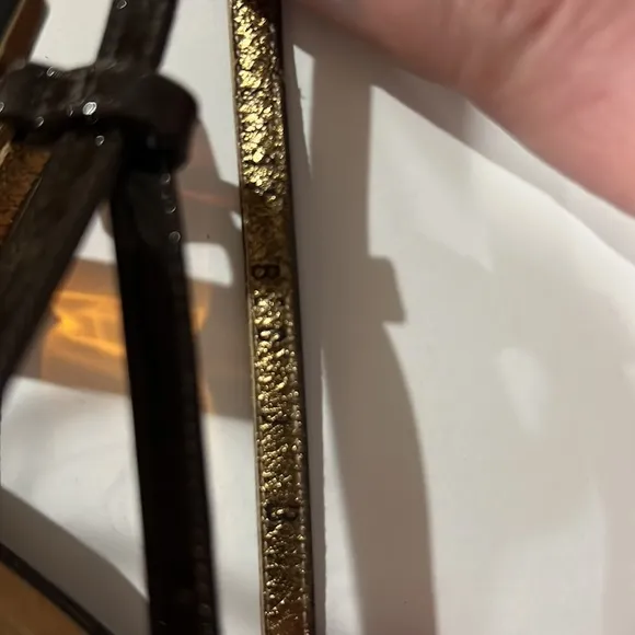 Salvatore Ferragamo Brown Jeweled Heel Sandals‎