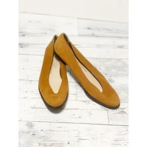Salvatore Ferragamo Camel Color Suede Flats