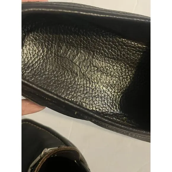 Salvatore Ferragamo Loafer Magnifico •Men 11 EE• Brown Leather Gancini Horse Bit