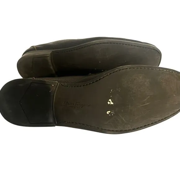 Salvatore Ferragamo Loafer Magnifico •Men 11 EE• Brown Leather Gancini Horse Bit