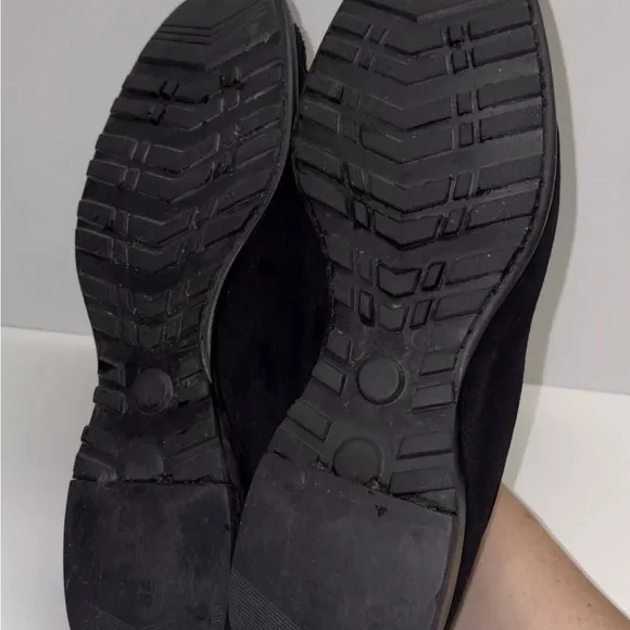Salvatore Ferragamo Mens Black‎ Suede Moc Toe Slip On Loafer Shoes Size 11 D
