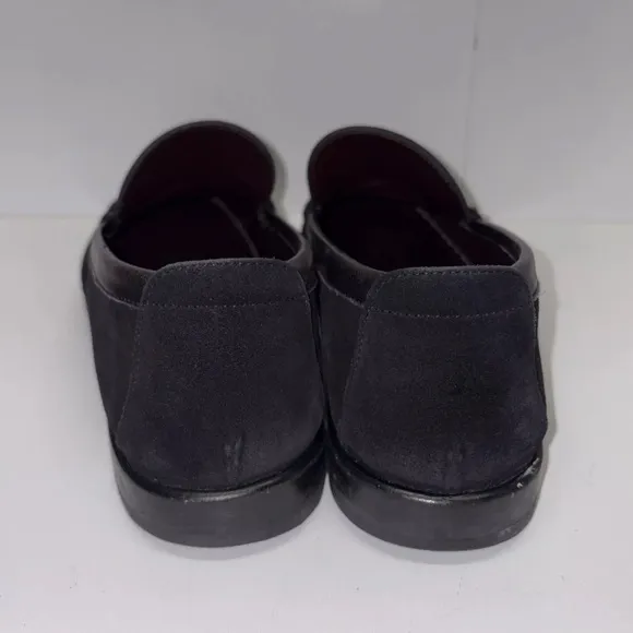 Salvatore Ferragamo Mens Black‎ Suede Moc Toe Slip On Loafer Shoes Size 11 D